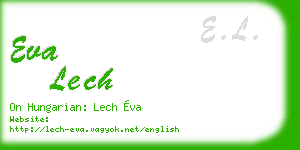 eva lech business card